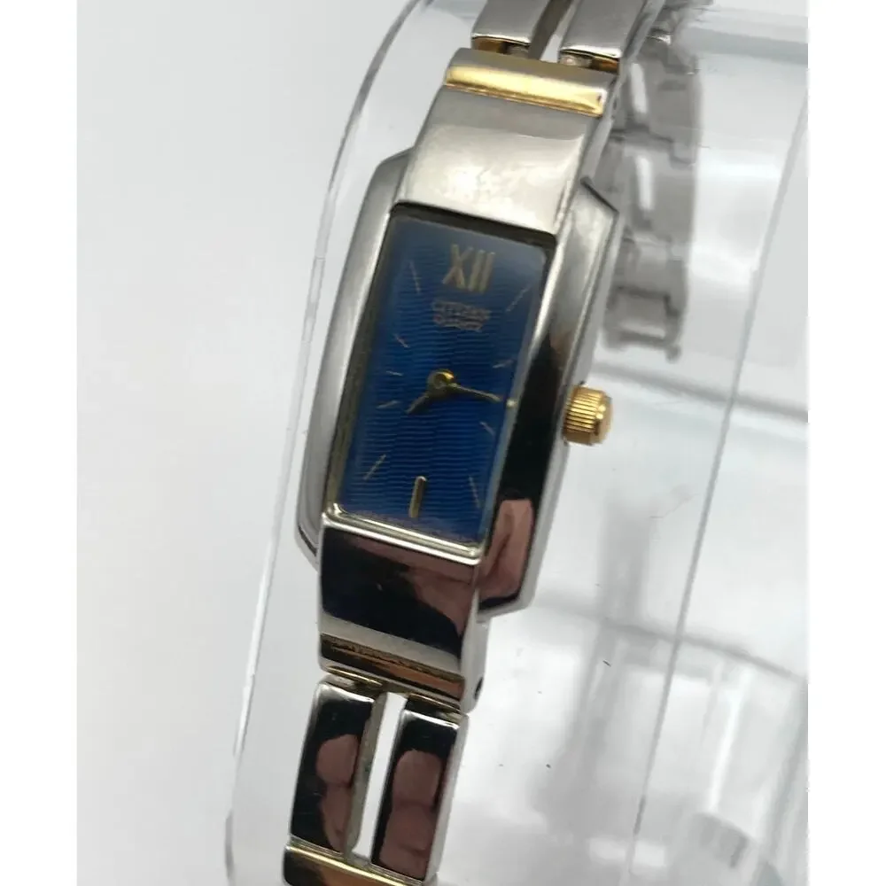 Citizen Women's Rectangle Dress Watch 14mm - New Battery - Wrist 6